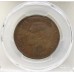 AUSTRALIA 1950Y . ONE 1 PENNY . MINT ERROR . PCGS XF40